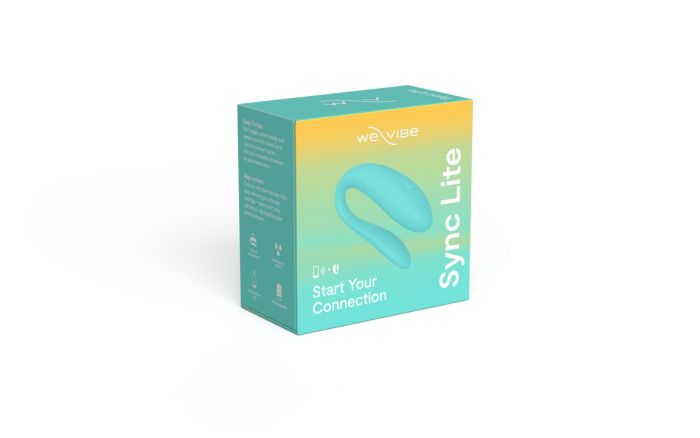 Смарт-вибратор для пар We-Vibe Sync Lite Aqua, 10 виброрежимов, можно совмещать с проникающим сексом