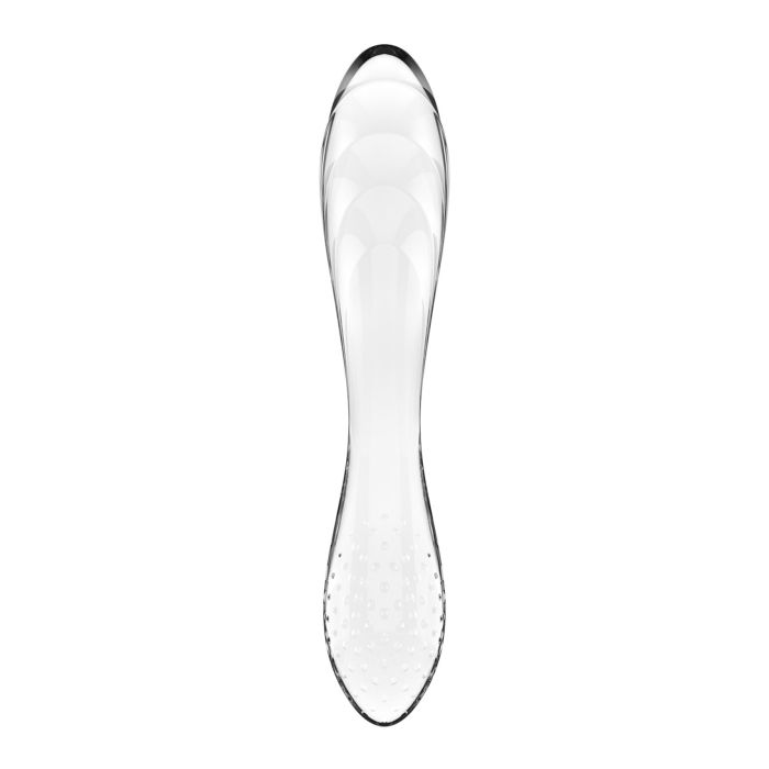 Двусторонний стеклянный дилдо Satisfyer Dazzling Crystal 1 Transparent, очень прочный, без стоппера