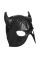 Маска с рогами Master Series: Dungeon Demon Bondage Mask with Horns, черная