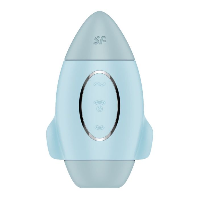 Вакуумный стимулятор с вибрацией Satisfyer Mission Control Blue, 2 независимых мотора