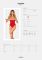 Боди с доступом Obsessive Ingridia crotchless teddy XS/S, красное, открытая грудь