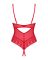 Боди с доступом Obsessive Ingridia crotchless teddy M/L, красное, открытая грудь