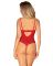 Боди с доступом Obsessive Ingridia crotchless teddy XL/2XL, красное, открытая грудь