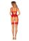 Комплект корсет и стринги Obsessive Ingridia corset & thong XS/S, красный