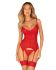 Комплект корсет и стринги Obsessive Ingridia corset & thong XL/2XL, красный