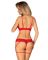 Комплект Obsessive Ingridia 2-pcs crotchless set XL/2XL, красный, с доступом, открытая грудь