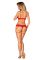 Комплект Obsessive Ingridia 2-pcs crotchless set XL/2XL, красный, с доступом, открытая грудь