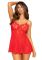 Сорочка беби-долл Leg Avenue Rose Lace Flair Chemise Red, One Size
