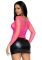 Сетчатый топ Leg Avenue Long Sleeves T-Shirts Neon Pink, One Size