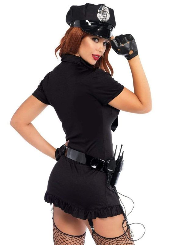 Эротический костюм полицейской Leg Avenue Dirty Cop XS, 6 предметов