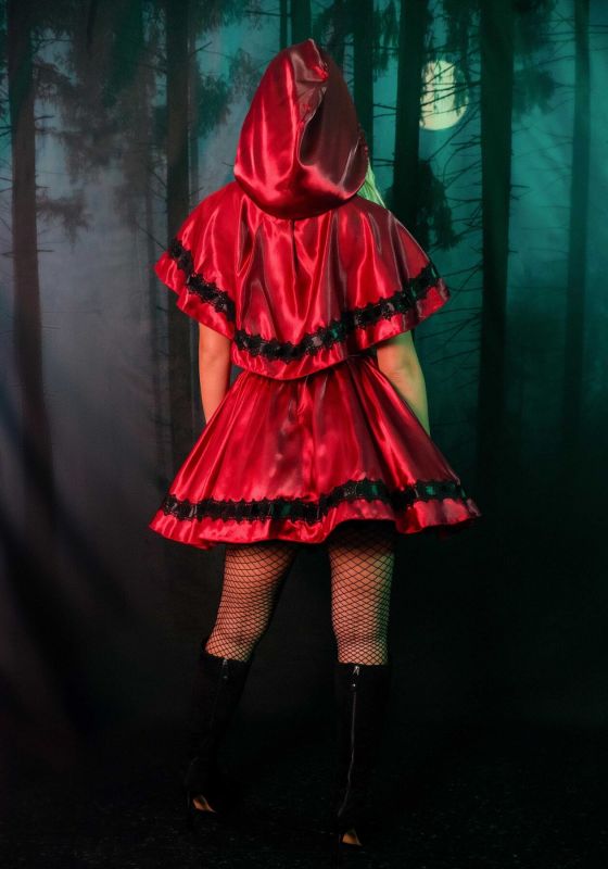 Эротический костюм Красной шапочки Leg Avenue Gothic Red Riding Hood S, платье, накидка