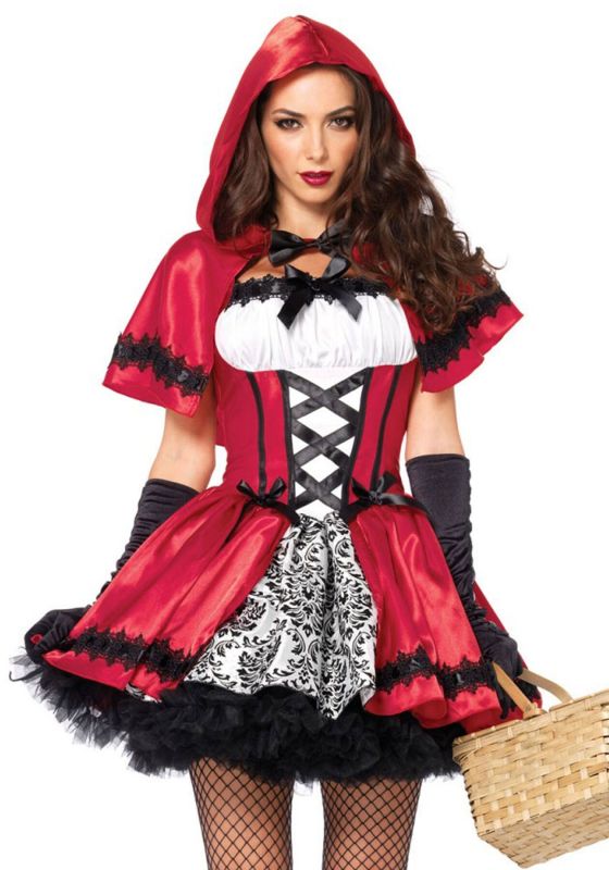 Эротический костюм Красной шапочки Leg Avenue Gothic Red Riding Hood M, платье, накидка