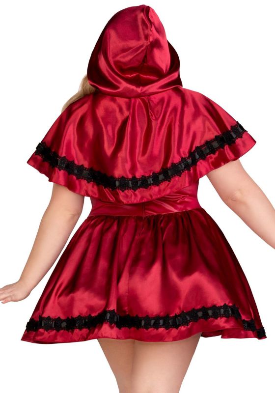 Эротический костюм Красной шапочки Leg Avenue Gothic Red Riding Hood 1X–2X, платье, накидка