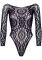 Эротическое боди-бодистокинг Leg Avenue Snap crotch thong back teddy Black M/L