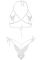 Эротический комплект с открытой чашкой Leg Avenue Open cup bra and pearl panty One Size White