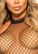 Эротический сетчатый бодистокинг Leg Avenue Racer neck bodystocking Black