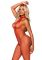 Эротический сетчатый бодистокинг Leg Avenue Racer neck bodystocking Red