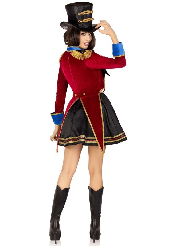 Костюм циркачки Leg Avenue Classic Ringmaster Costume S, платье, шляпа