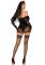 Эротический костюм черной невесты Leg Avenue Heartbreak Bride L, боди, рукава, вуаль, чокер