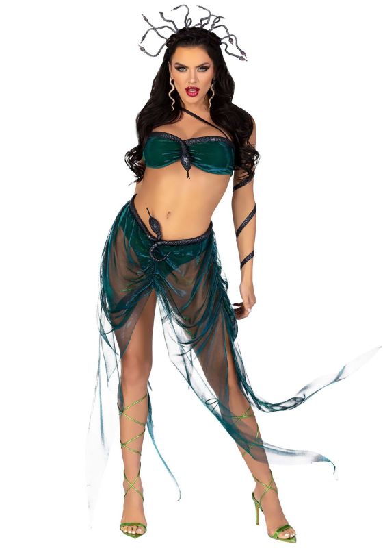 Эротический костюм Медузы Горгоны Leg Avenue Medusa Costume L, топ, юбка, нарукавники, украшения