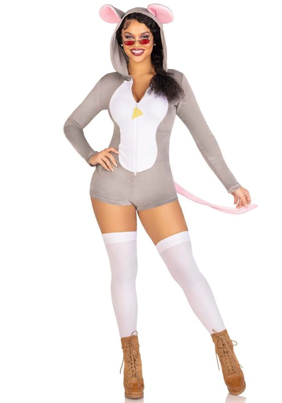 Комбинезон-костюм мышки Leg Avenue Comfy Mouse M, с капюшоном