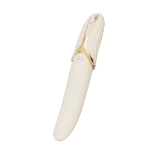 Вибратор Zalo – EVE Ivory White, вибрация + ротация, имитация язычка, подогрев до 39 °C