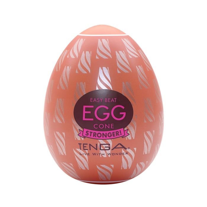 Мастурбатор-яйцо Tenga Egg Cone, плотный TPE, пробник лубриканта 5 мл
