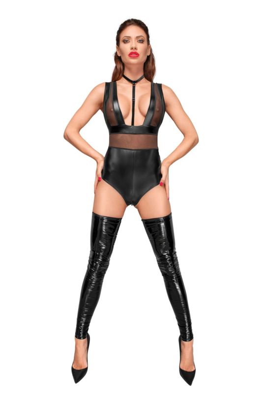 Боди Noir Handmade F183 Powerwetlook body - 3XL