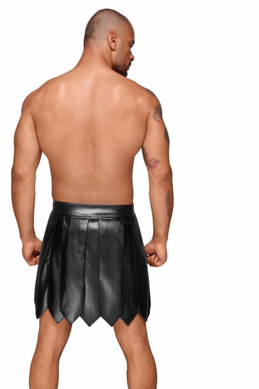 Мужская юбка гладиатора Noir Handmade H053 Eco leather men's gladiator skirt - XL