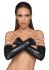 Митенки Noir Handmade F213 Elastic eco leather fingerless gloves - S