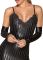 Митенки Noir Handmade F213 Elastic eco leather fingerless gloves - XL