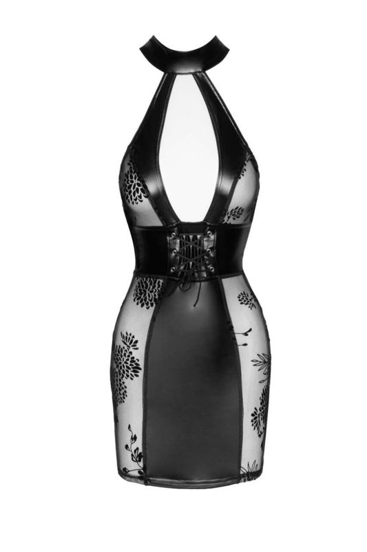 Платье Noir Handmade F238 Short tulle dress with powerwetlook inserts - S
