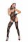 (SALE) Боди Noir Handmade F242 Tulle body with patterned flock embroidery - L