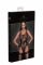 Боди Noir Handmade F242 Tulle body with patterned flock embroidery - XL