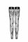 Чулки Noir Handmade F243 Tulle stockings with patterned flock embroidery - XL