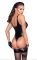 Боди Noir Handmade F244 Powerwetlook body with high cut bottom hem - S