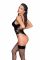 Боди Noir Handmade F244 Powerwetlook body with high cut bottom hem - S
