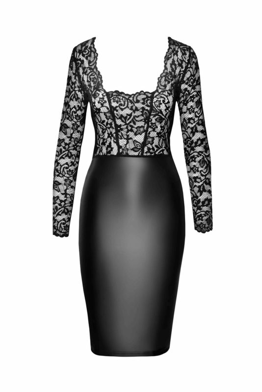 Платье Noir Handmade F295 Euphoria lace and wetlook midi dress - XXL