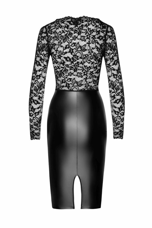 Платье Noir Handmade F295 Euphoria lace and wetlook midi dress - 3XL