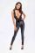 Комбинезон Noir Handmade F298 Libido Deep-V catsuit with collar and pearl chain - L