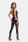 Комбинезон Noir Handmade F298 Libido Deep-V catsuit with collar and pearl chain - 3XL