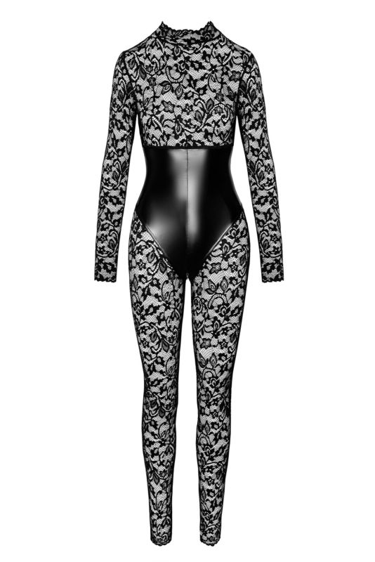 Комбинезон Noir Handmade F299 Enigma lace catsuit with underbust bodice - M