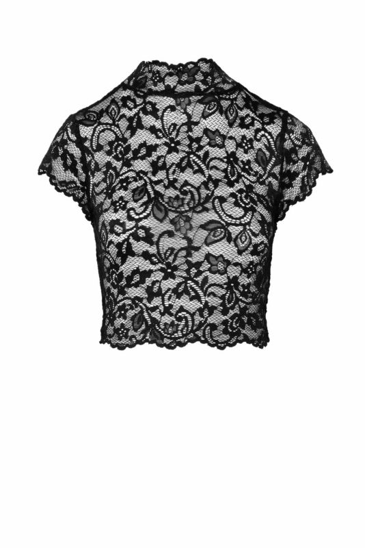 Топ Noir Handmade F303 Essence lace top with high collar - M