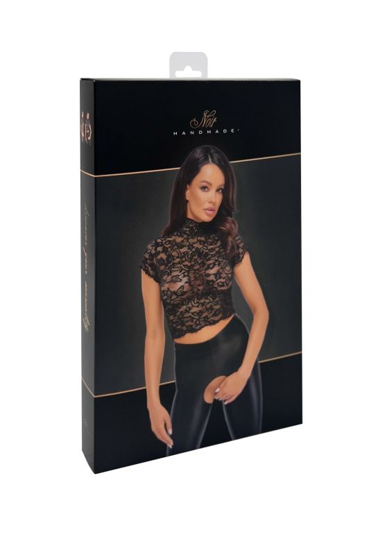 Топ Noir Handmade F303 Essence lace top with high collar - XL