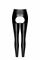 Лeггинсы Noir Handmade F304 Taboo wetlook leggings with open crotch and bum - XXL