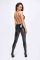 Комбинезон Noir Handmade F306 Mirage catsuit with jewelry rhinestone chain adorning the back - M