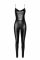Комбинезон Noir Handmade F306 Mirage catsuit with jewelry rhinestone chain adorning the back - 3XL