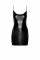 Платье Noir Handmade F307 Mirage wetlook mini dress with jewelry rhinestone chain - XL