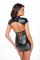 Платье Noir Handmade F309 Fantasy wetlook mini dress with lace up back - M