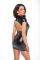 Платье Noir Handmade F309 Fantasy wetlook mini dress with lace up back - XXL